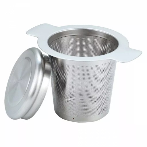 Nálevník na čaj s vrchnákom, sitko na bylinky, 7,5 cm