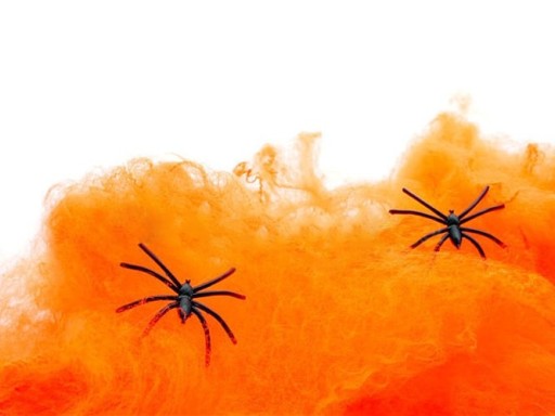Halloweenska pavučina - oranžová, 60 g