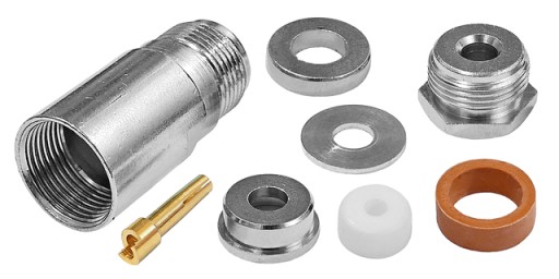 Zásuvka N 50Ohm, skrútená na kábel RG-58