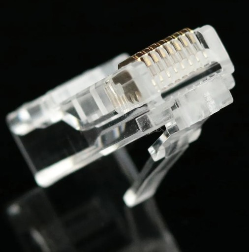 RJ45 zástrčka 8P8C cat5E priechodná EZ 10 ks internet