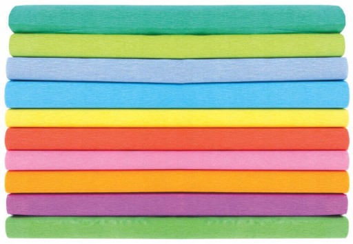 Astra CRIPPED hodvábny papier MIX 10 PASTELOVÝCH farieb 25cmX200cm