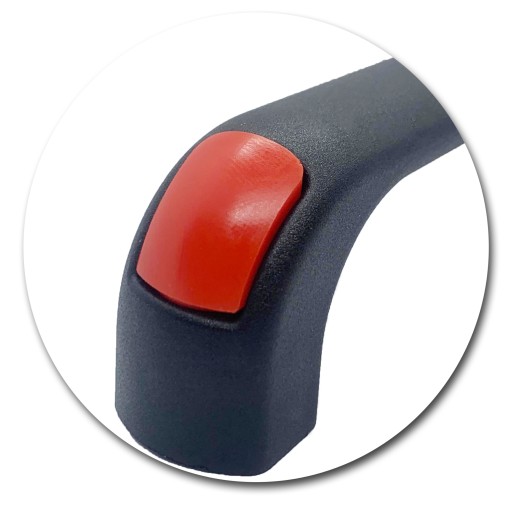 Červená čiapočka na 120mm rúčky /x2 kusy