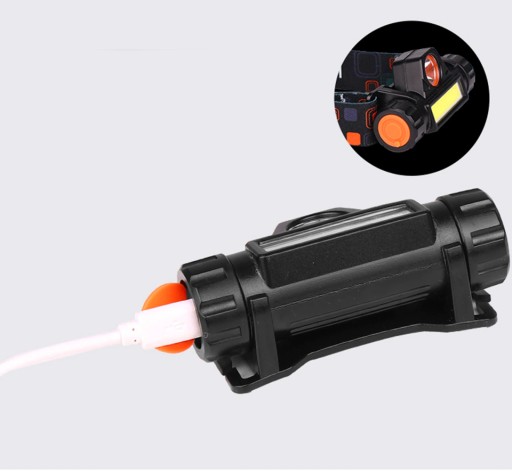 COB HLAVNÁ LAMPA 4v1 HLAVNÁ LAMPA S MAGNETOM