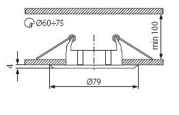 Okrúhle stropné svietidlo VIDI CTC-5514-C/M je chrómové