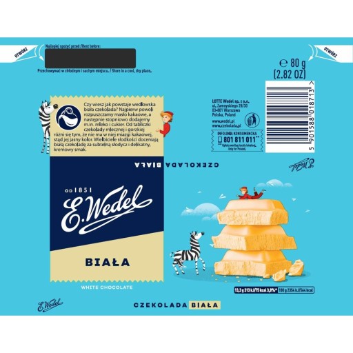 E.Wedel biela čokoláda 80 g