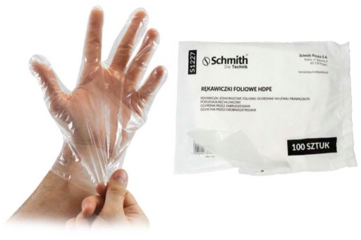 Schmith hdpe fóliové rukavice S1227 100 ks