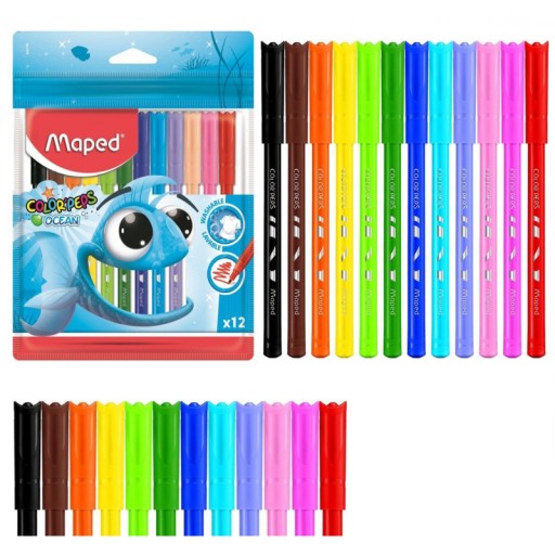 Popisovacie perá 12 farieb Maped ColorPeps Ocean