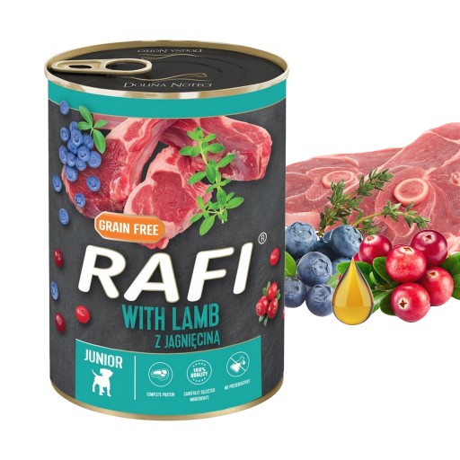 Rafi jahňacie mokré krmivo v sade 1ks 0,4 kg
