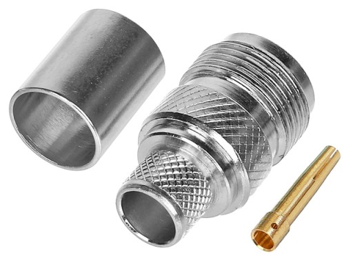 N 50Ohm zásuvka krimpovaná pre kábel H-1000