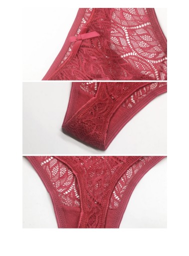 SEXY ČERVENÉ JEMNÉ ZMYSLNÉ ČIPKOVÉ DÁMSKE XL TANGÁ