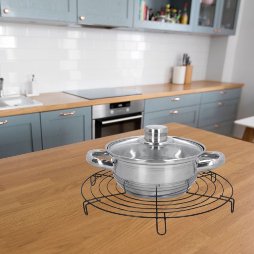 POT REST čierna ochranná kovová podložka pod horúci riad