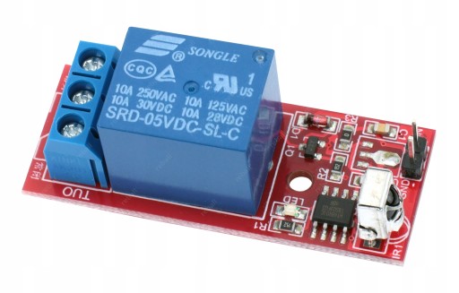RELÉ S DIAĽKOVÝM OVLÁDANÍM IR05 MODUL 5V 1 KANÁLOVÝ SPÍNAČ