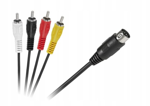 Kábel DIN zástrčka 5p - 4x RCA zástrčka 1,8m (0417)