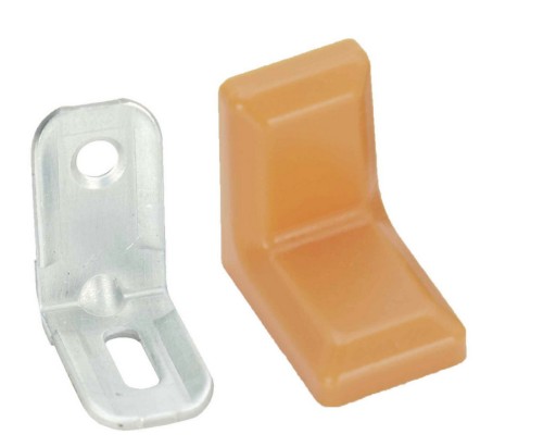 Kovový uholník fi4 čerešňa + plast, 4 ks.