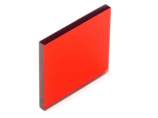 Plexisklo, červené plexi, priehľadné. rozmer 3 mm