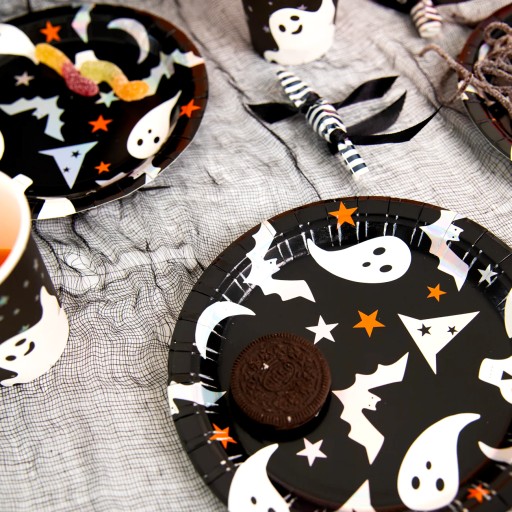 SÚPRAVA HALLOWEEN dúhových TANIER A ŠÁLKA