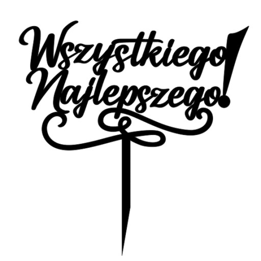 Všetko najlepšie k narodeninám Nápis Topper na PLEXI torte