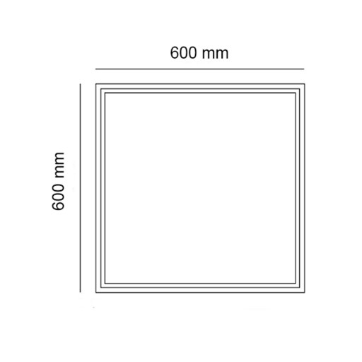 Rám na povrchovú montáž pre LED panel 60x60 cm