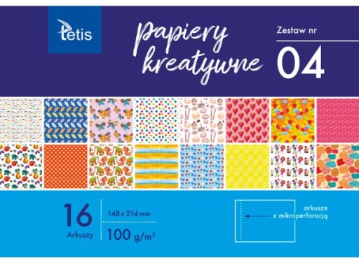 Kreatívny papier A5 16 listov Tetis KB029-04