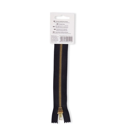 Kovový zips na 18 cm džínsy