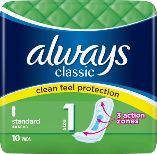 Hygienické vložky VŽDY Classic Normal 10 ks.