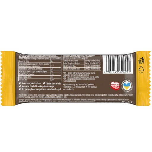 Cereálna tyčinka Bakalland BA! 5 zŕn s medom 40 g