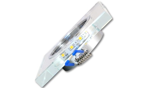 Led svietidlo 3W sklenené NW štvorcové zrkadlo na GU10