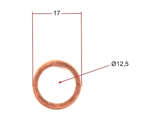 Tesnenie podložky 12 x 1,5 Jawa 50 COPPER