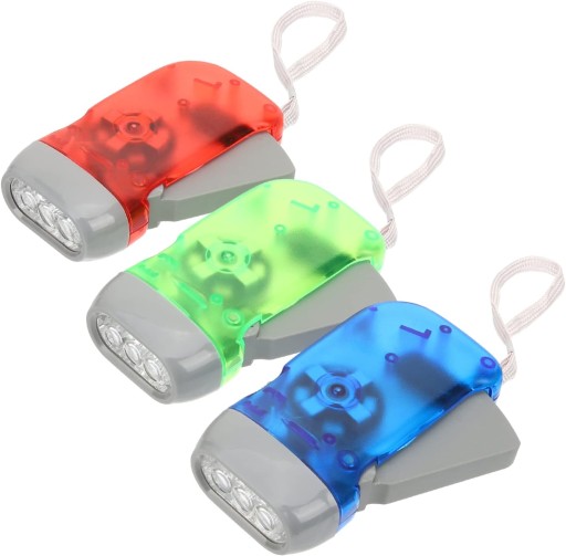 DYNAMO LED 3xLED VRECKÁ TURISTICKÁ KINETICKÁ LAMPA