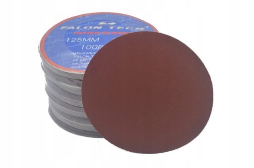 10 ks kotúč brúsneho papiera na suchý zips 125 mm gr 180