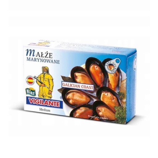 Marinované pikantné mušle 115g španiel