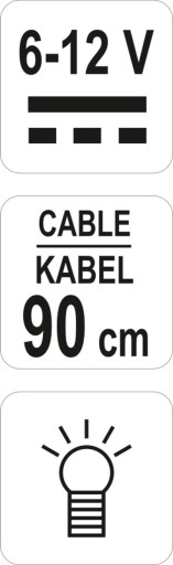 TESTER NAPÄTIA DO AUTO 6-12V, KÁBEL 90CM YATO