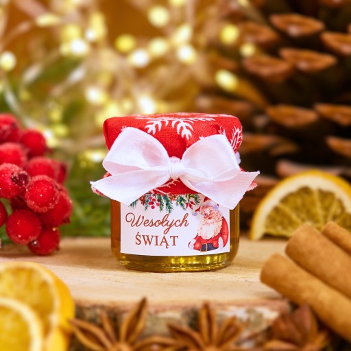 Vďaka Santa Claus vianočný darček med med dóza LOGO