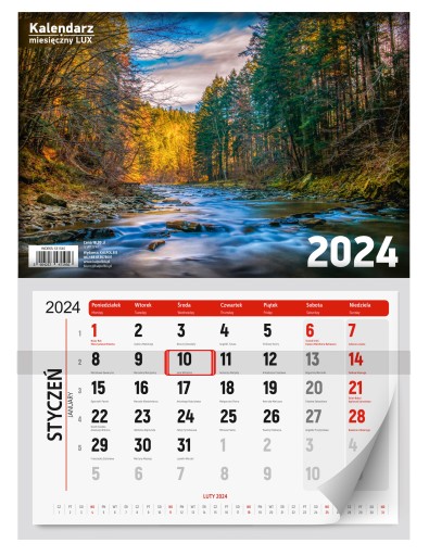 Mesačný kalendár na rok 2024 RÔZNE TLAČE