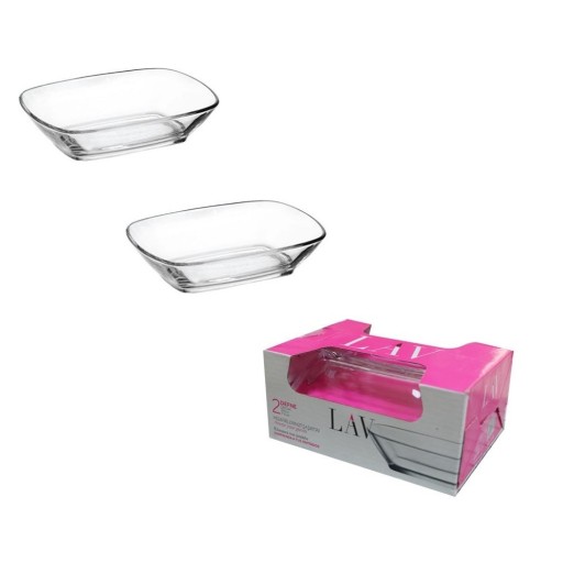 LAV DEFNE 2 sklenené misky na šalát 14,5 cm 230 ml Wwa