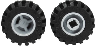 LEGO 6014bc05 Koleso s pneumatikou 87697 svetlosivá NOVINKA (10g) 4 ks.
