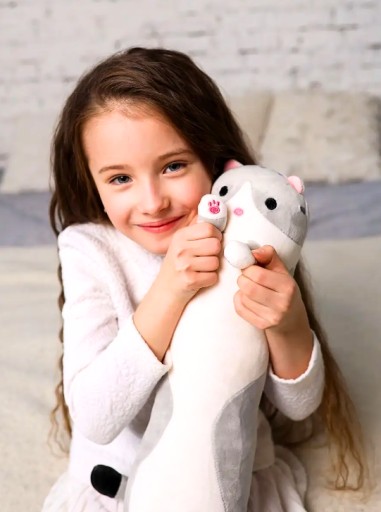 HRAČKY PRE DETI MEDVEĎOV MASKOT Mačka MAČKA MAČIČKA DLHÝ DARČEKOVÝ VANKÚŠEK