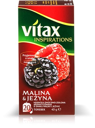 Vitax Čaj Malina Blackberry 20 vrecúšok - aromatický nápoj s blahodarnými vlastnosťami