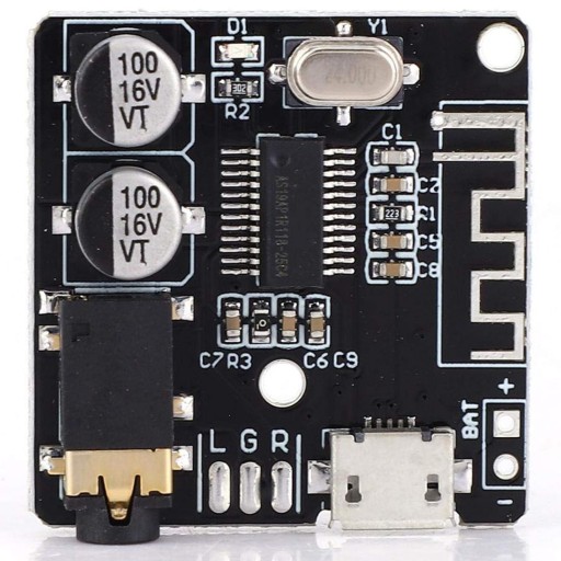 Bluetooth audio stereo modul A2DP 3,7V-5V microUSB audio dekodér