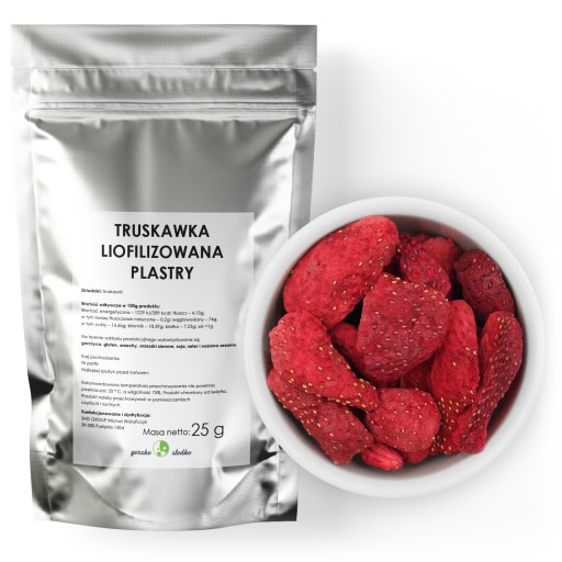 MRAZOM SUŠENÉ JAHODY jahodové plátky 25g