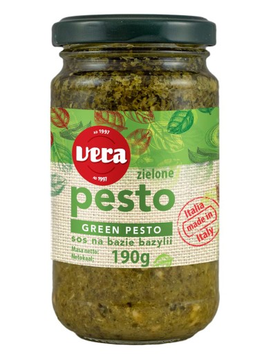 BAZALKOVÉ PESTO 190g Zelené bazalkové pesto