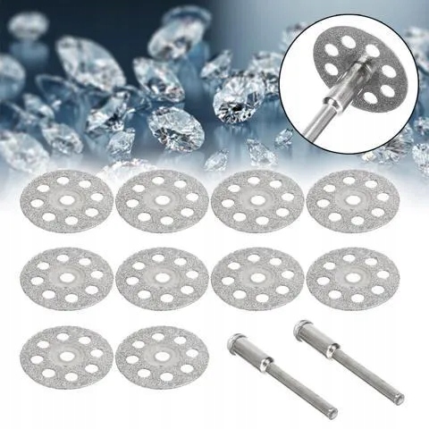 SADA DIAMANTOVÝCH REZNÝCH KOTÚČOV PRE MINIBRÚSKU A VŔTAČKU 10 ks
