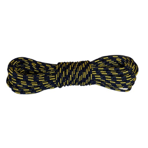 Struna 6mm ROPE Námornícka modrá/žlté jadro 10m
