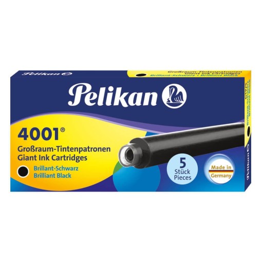 Atramentové náplne 4001 dlhé GTP/5 čierne PELIKAN