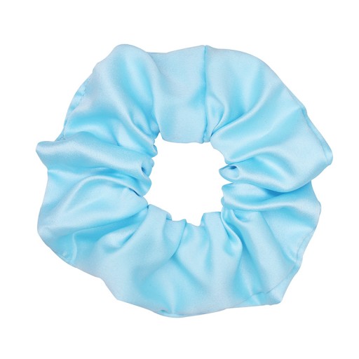 Vlasové elastické scrunchie scrunchies saténové scrunchie, modrý matný satén