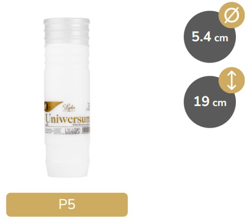 19 cm parafínové vložky, liate, doba horenia: 4 dni