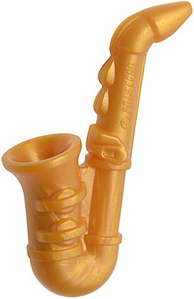 LEGO Element - saxofónový nástroj 13808 Pearl Gold / gold - NOVINKA