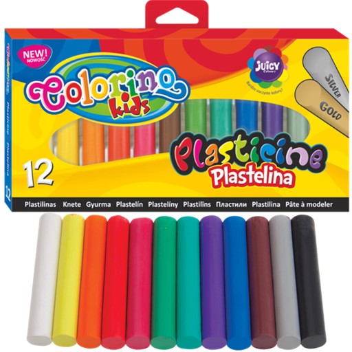 COLORINO PLASTICINE 12 FARIEB ZLATÁ STRIEBORNÁ KIDS