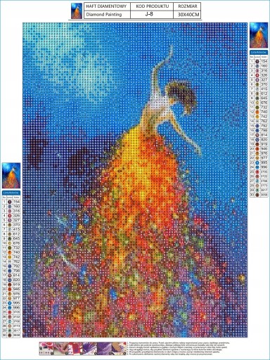 SADA DIAMANTOVÝCH VÝŠIVOK Žena Balerína Diamantový obraz ABSTRACT 5D