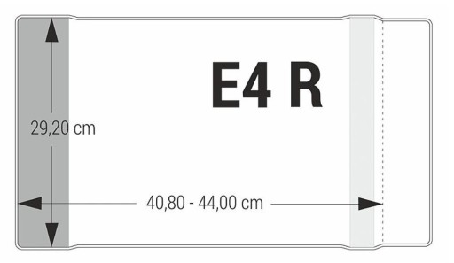 E4R nastaviteľný poťah 29,2cmx40,8-44cm